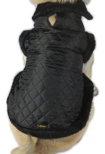 Roupa Cachorro/ Gato Inverno Frio Casaco Nylon Dublado Preto