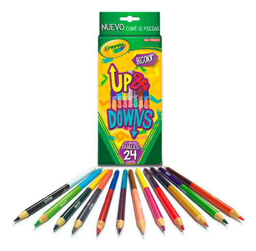 Lapices De Colores Crayola Up&downs Bicolor Con 12pz
