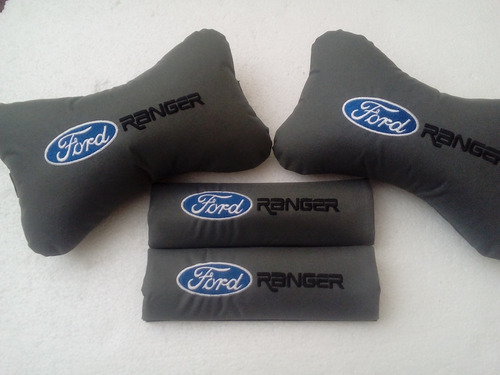 Kit Combo Apoya Cabezas Y Portacinturones Para Carros Ford