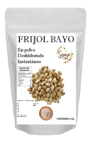 1 Kg De Frijol Deshidratado Instantaneo Bayo Sazonado