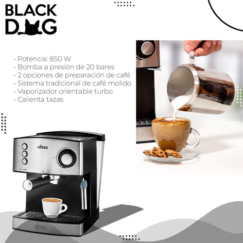 Cafetera Expresso Ufesa Ce7240 Automática Negra + Auricular