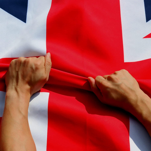 Bandera Anley, Reino Unido,105cm X 90cm,a Prueba De Desgarro