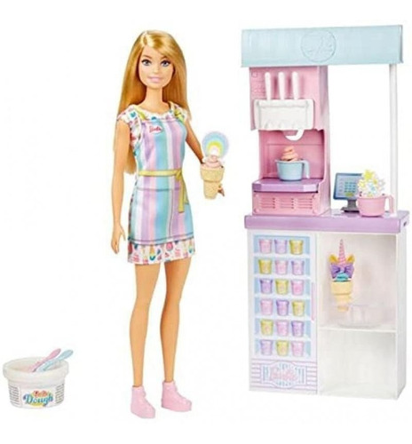 Barbie  Plastilina Dough Tienda De Helados Hcn46