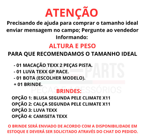 Kit Macação Pista 2 Peças Luva Gp Race Bota Super Tech Texx