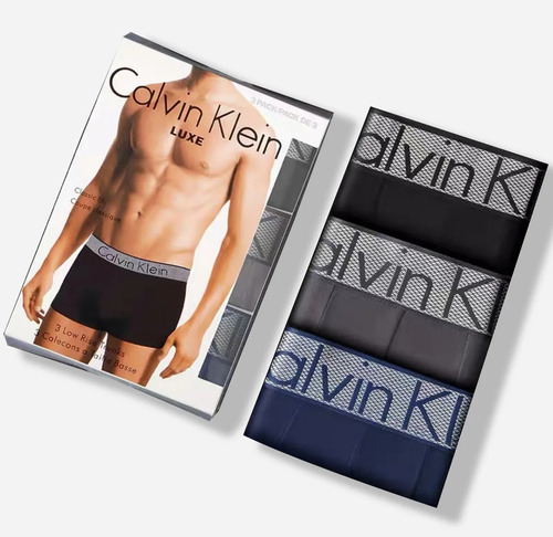 Set 3 Boxers Calvin Klein Trunk Original Algodón Clásico