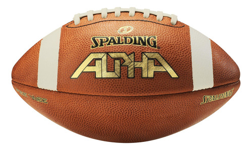 Spalding Alpha - Fútbol De Cuero, Marrón Claro/rojo, Tama. Color Rojo, Marrón, (light Brown/red)