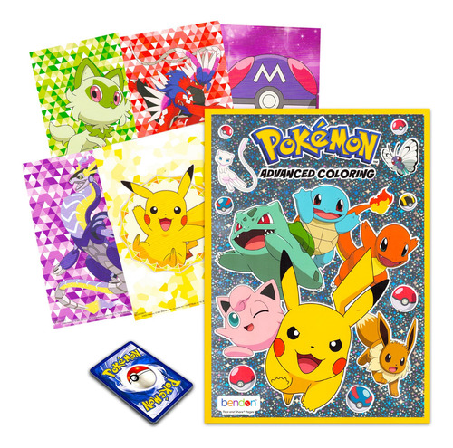 Conjunto De Livros Para Colorir Bendon Pokémon Com Livros E
