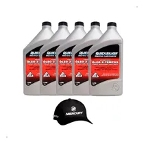 Comprar Óleo Náutico Tcw3 2t Quicksilver Kit 5l Grátis Boné Mercury