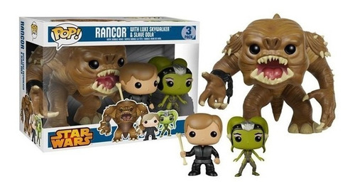 Funko Pop Star Wars - Rancor, Luke Skywalker & Slave Oola 