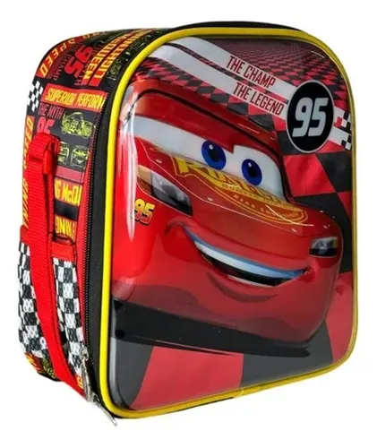 Lonchera Escolar Termica Ruz Disney Cars Rayo Mcqueen Champ Color Rojo