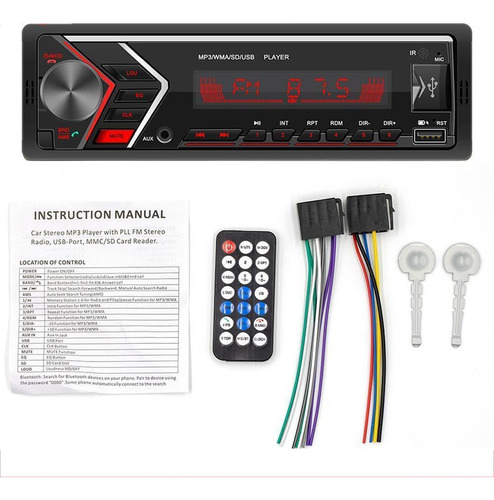 Reproductor De Mp3 Para Coche De 12 V Bluetooth, Fm.