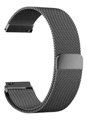 Pulseira Magnética Imã Metal Aço Milanese Milanesa 22mm Loop Cor Chumbo