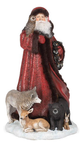 Roman 133558 - Figura Decorativa De Pap Noel Con Animales (1