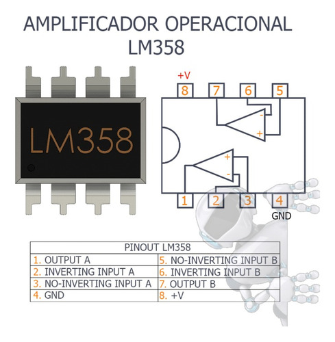 Lm358 Cicuito 2 Amplificadores Operacionales