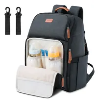 Comprar Pañaleras mochila pañaleras para bebe impermeable de viaje modernas negro Nubily