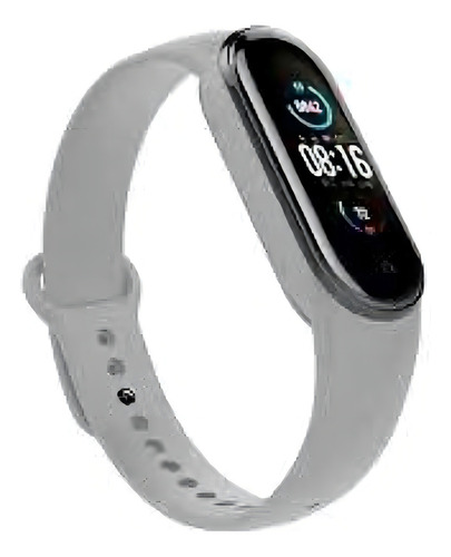 Pulseira De Silicone Colorida Para Mi Band 3,4 E 5,6 Cor Cinza