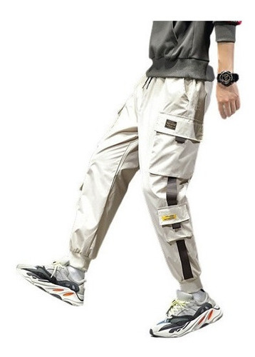 Hip Hop Joggers Cargo Pantalones Hombre Harén Multibolsi [u]