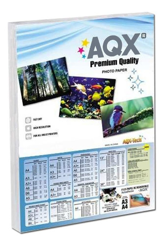 Papel Fotografico Matte A3 90gr X500 Hojas Premium Aqx-tech Papel Mate 29,7 X 42 Cm