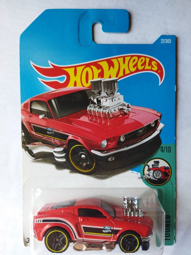 Hot Wheels 68 Mustang Tooned Rojo Mu1