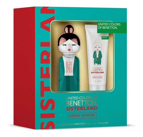 Perfume Mujer Benetton Sisterland Green Jasmine Edt 80ml Set