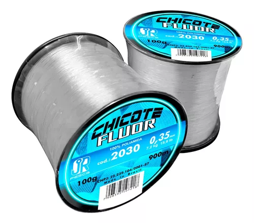 Linha Monofilamento Chicote Fluor 0,35mm 900m 7kg - Jrpesca