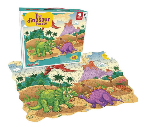 Juego Rompecabezas 208 Pz Dinosaurios Puzzle Animales