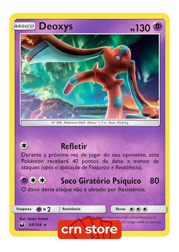 Carta Pokemon Deoxys Gigante  Brinquedo Pokemon Usado 70908011