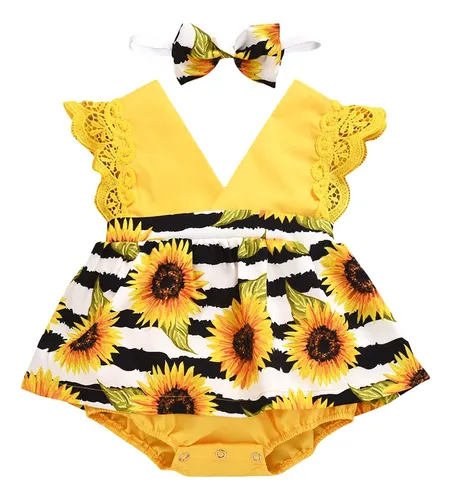 Vestidos de girasoles para bebes new arrivals