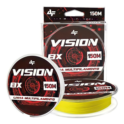 Linha Multifilamento Vision 8x 150m X 0,23mm Yellow Cor Amarelo
