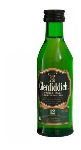 Miniatura Botellita Whisky Glenfiddich 12 50ml Estampillada