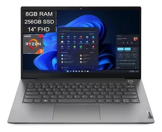 Portátil Lenovo Thinkbook 14 G3 Acl Ryzen 3 5300u 8gb 256gb Color Gris