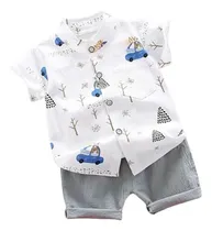 Comprar Conjunto De Niños Bebé Camisa Shorts  Importado 