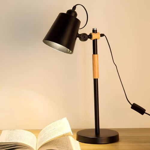 Lámpara De Escritorio Luz De Mesa Lectura Ajustable Moderna