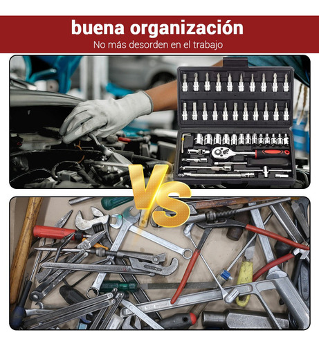 * Juego De Herramientas Reparación De Automóviles 46 Piezas