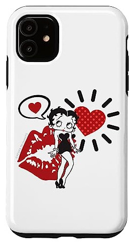 Funda Para iPhone 11 Betty Boop Hearts Y Kisses