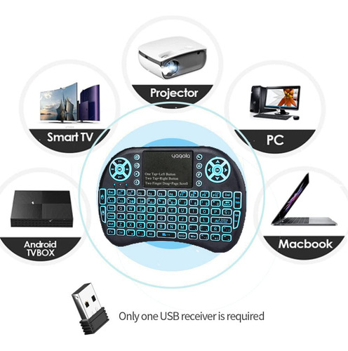 Mini Teclado Inalámbrico Retroiluminado Con Panel Táctil