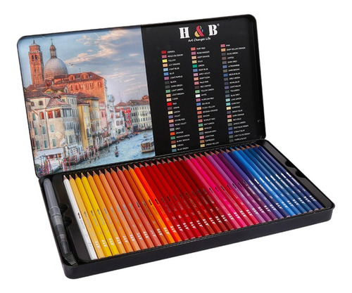 Set Lapices H&b De Colores Dibujo Profesional X 72 Un