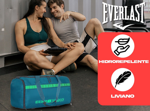 Imagen 5 de 10 de Bolso Everlast Original Gym Viaje Deportivo Reforzado Nuevo