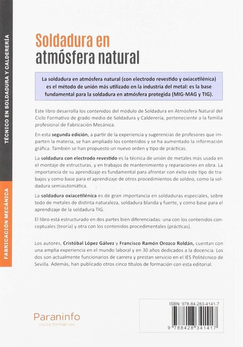 Soldadura En Atmósfera Natural 2.ª Edición 2019  Paraninfo
