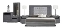 Comprar Recamara Ingrid King Size 5 Piezas - Gris Këssa Muebles. Color Gris Oscuro