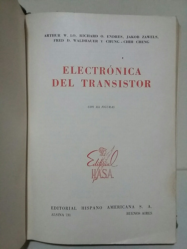 Electrónica Del Transistor. Por Richard, Endres Y Otros. (Usado)