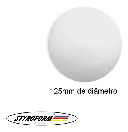 Bola De Isopor (eps) 125mm Pacote C/06 Bolinhas