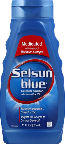 Selsun Blue Champú Medicado Para La Caspa, 11 Onzas Líqui.