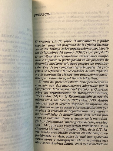 Conocimiento Y Poder Popular Orlando Fals Borda (Reacondicionado)