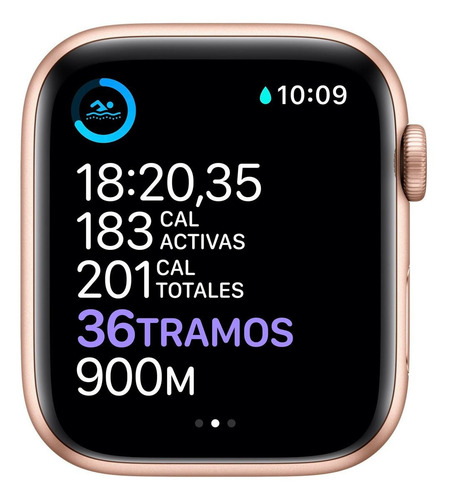 Imagen 4 de 8 de Apple Watch Series 6 (GPS) - Caja de aluminio oro de 44 mm - Correa deportiva rosa arena