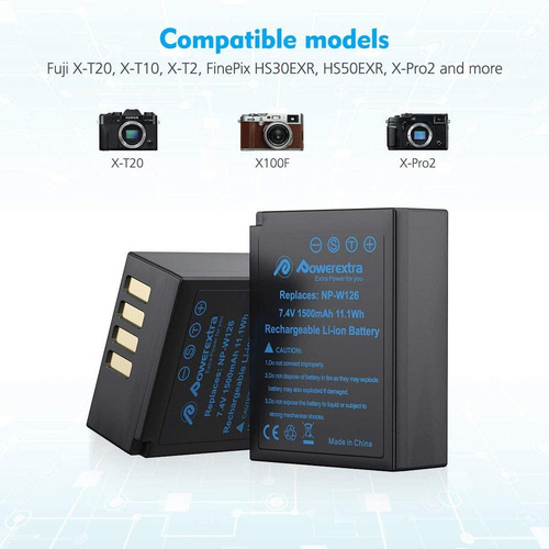 Imagen 5 de 7 de Cargador Dual + 2 Baterías Fujifilm Np-w126 Np-w126s X100f