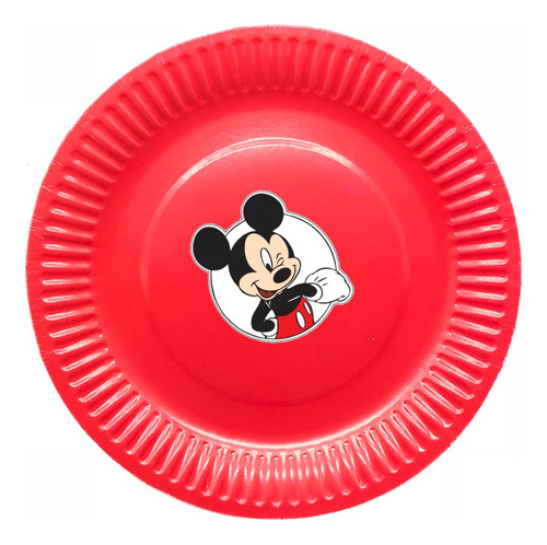 Pack 10 Platos Descartables Cotillon Mickey Mouse Disney