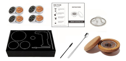 Kit De Fabrico De Cocktails Com Maçarico E Lascas De Madeira