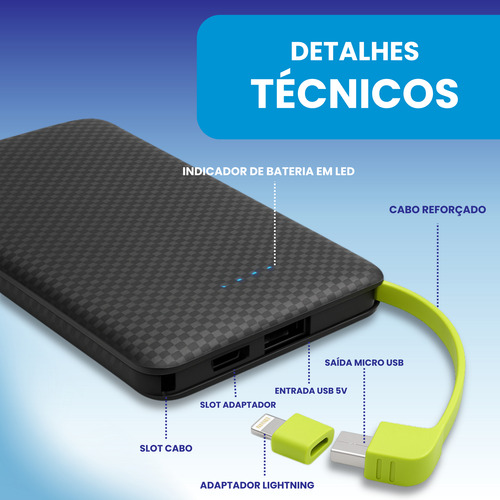 Carregador Externo Pineng 10000mah Carga Rápida Para Celular