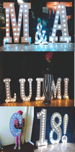Nombre Gigante Luminoso En Polyfan Con Leds